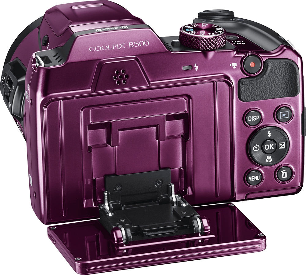 Nikon COOLPIX B500 Digital Camera (Purple) Bundle 1