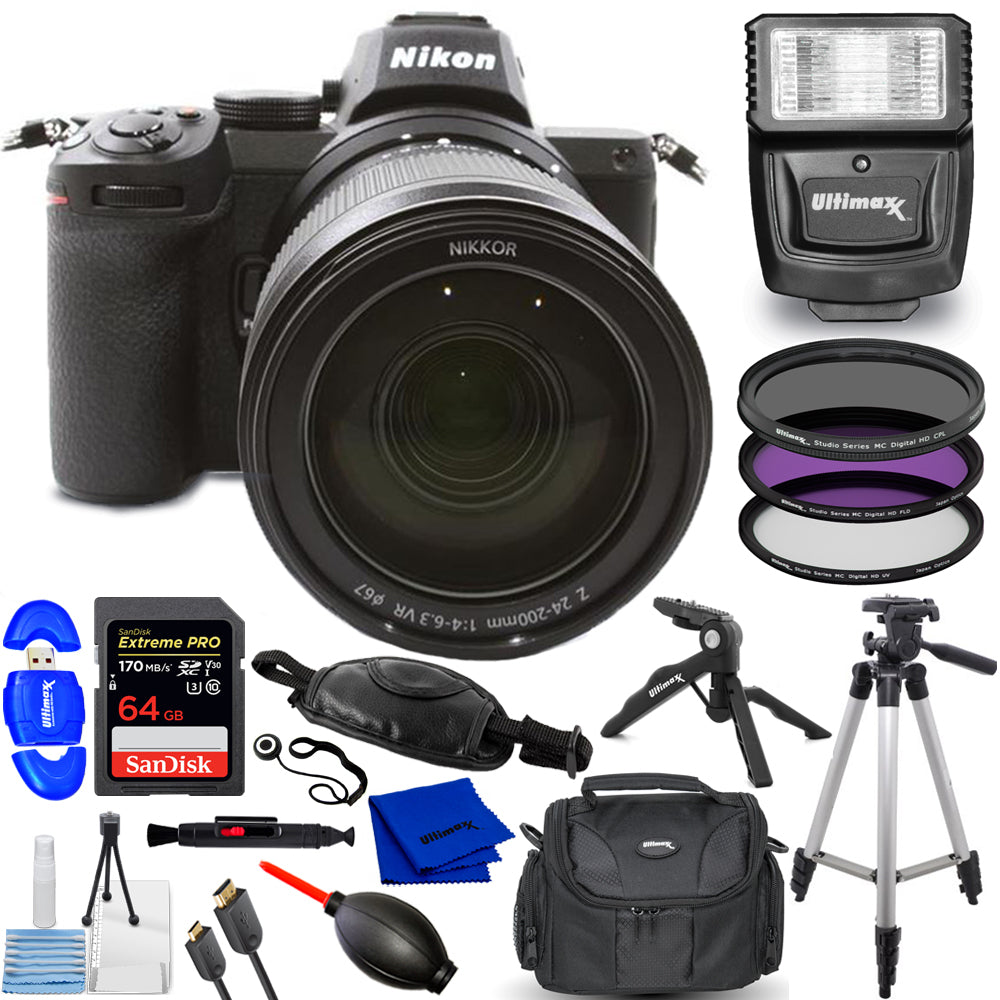 Nikon Z5 Mirrorless Digital Camera with 24-200mm Lens 1641 - 17PC Accessory Kit