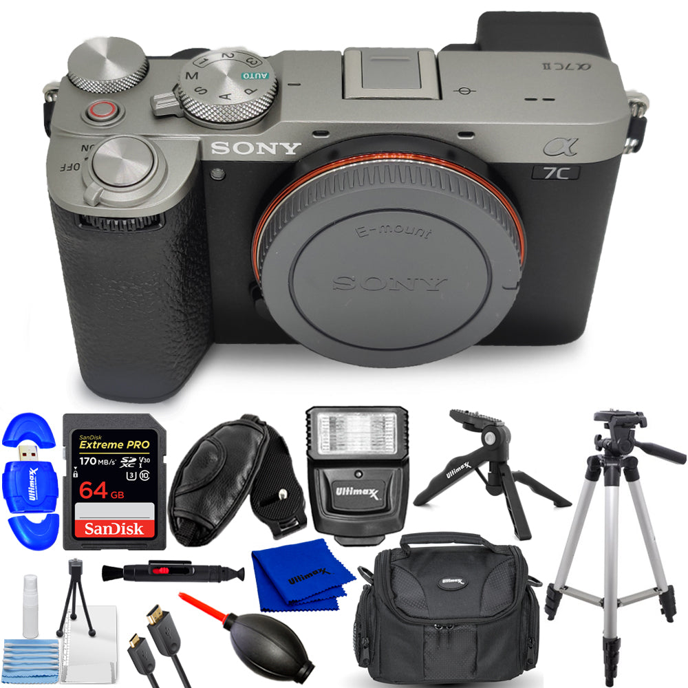 Appareil photo sans miroir Sony a7C II (argent) Bundle 2