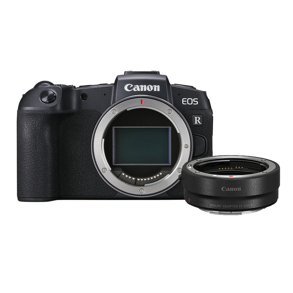 Appareil photo numérique sans miroir Canon EOS RP (boîtier uniquement) + adaptateur de monture Canon EF-EOS R