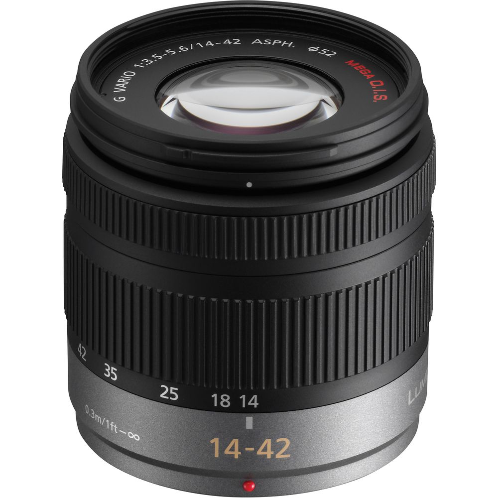 Panasonic Lumix G Vario 14-42mm f/3.5 -5.6 Asph. / MEGA O.I.S. Lens (Black, White Box)