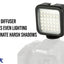 ULTIMAXX Professional Universal LED Video Light Kit with 2 Batteries and Bracket