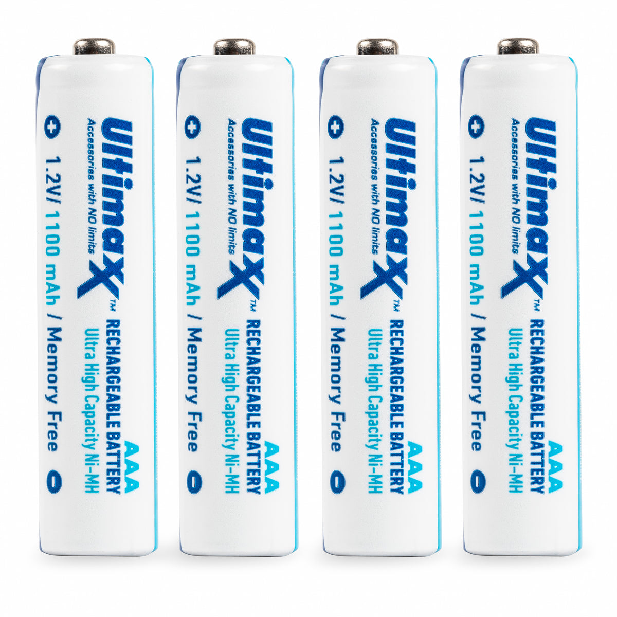 Ultimaxx 4AAA NIMH Rechargeable Batteries 1100 mAh