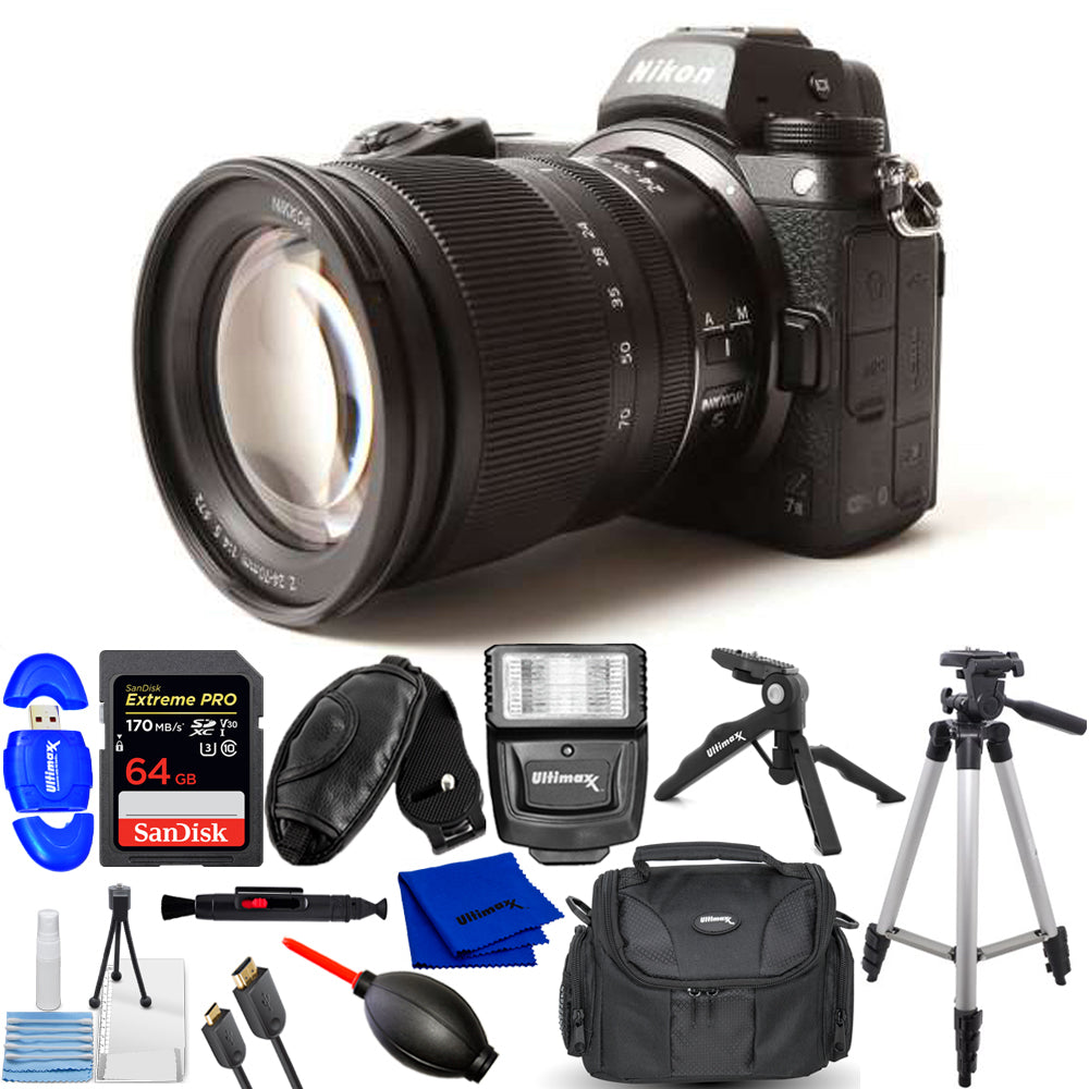 Appareil photo numérique sans miroir Nikon Z 7II avec objectif Z 24-70 mm f/4 S Bundle 2