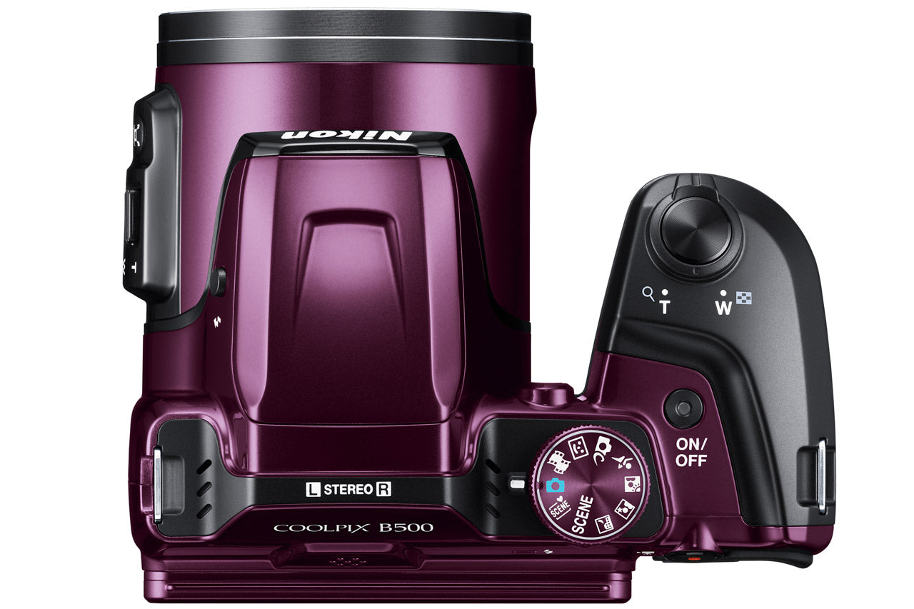 Nikon COOLPIX B500 Digital Camera (Purple) Bundle 1