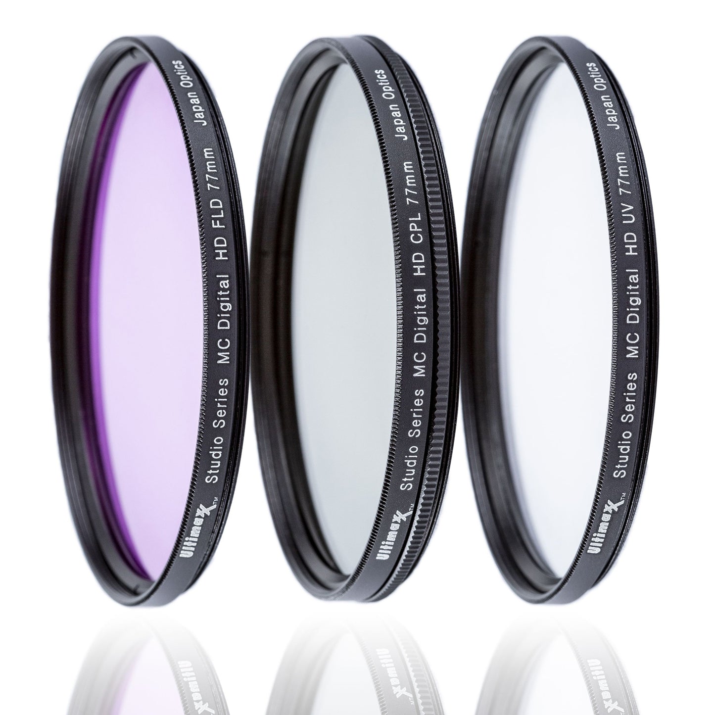 ULTIMAXX 52 mm Ensemble de 3 filtres multicouches HD UV/CPL/FLD 52 mm