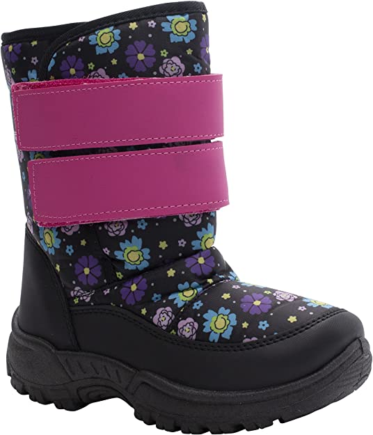 AQUAKIX Black Floral Print Snow Boots (Y3)