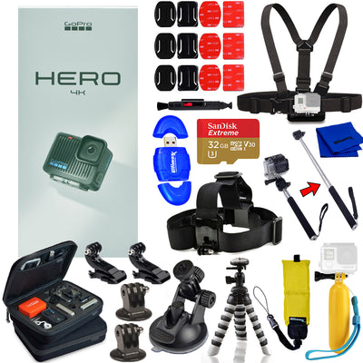 GoPro HERO Compact Action Camera CHDHF-131-AT - 16PC Accessory Bundle