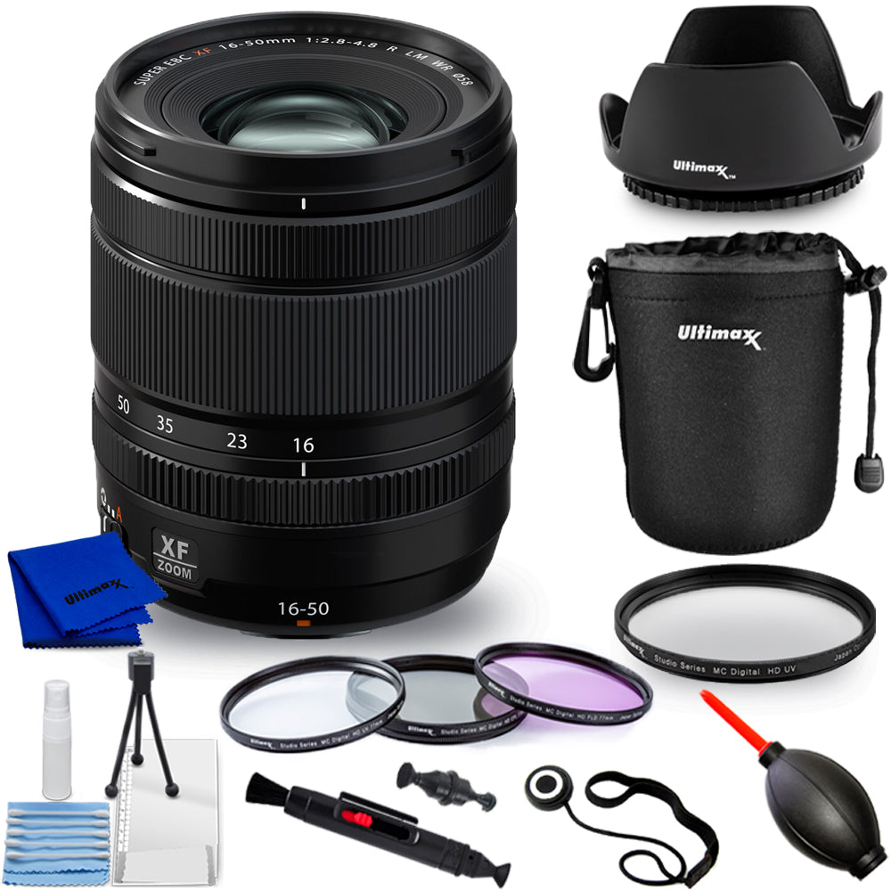 FUJIFILM XF 16-50mm f/2.8-4.8 R LM WR Lens 16814817 - 10PC Accessory Bundle