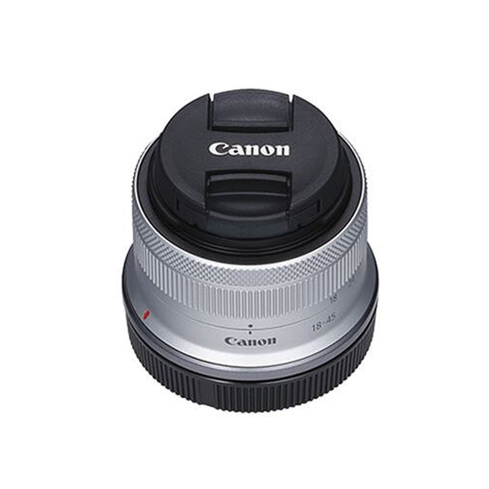 Canon RF-S 18-45mm f/4.5-6.3 IS STM Lens (Silver, White Box) 10PC Accessory Kit