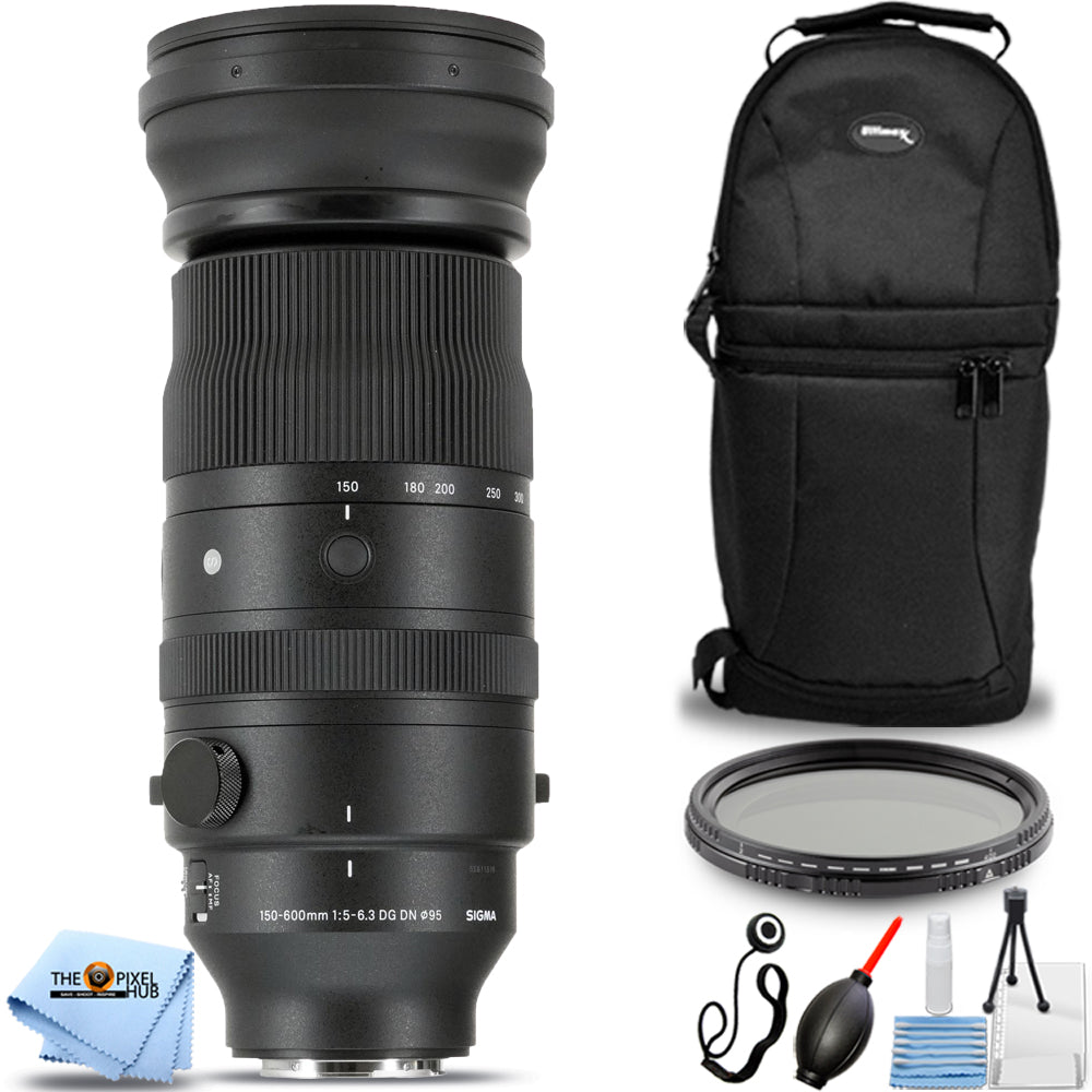 Sigma 150-600mm f/5-6.3 DG DN OS Sports Lens for Sony E + VND Filter Bundle