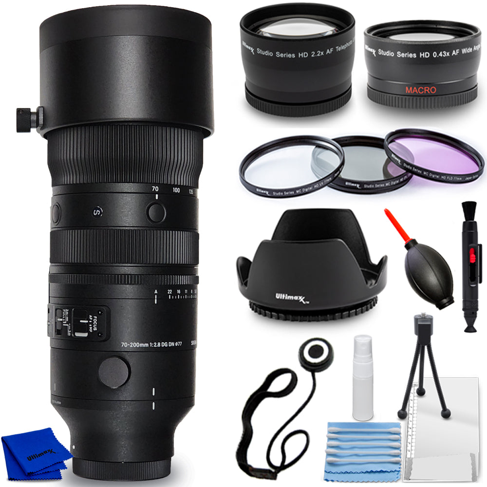 Sigma 70-200mm f/2.8 DG DN OS Sports Lens (Sony E) 591965 - 9PC Accessory Bundle