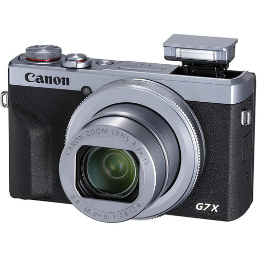 Canon PowerShot G7 X Mark III Digital Camera (Silver) + Sandisk Ultra 32GB SD and Case Canon