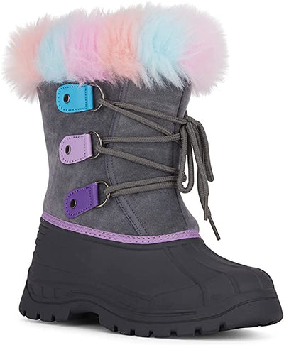 AQUAKIX Rainbow Fur Snow Boots (J5)