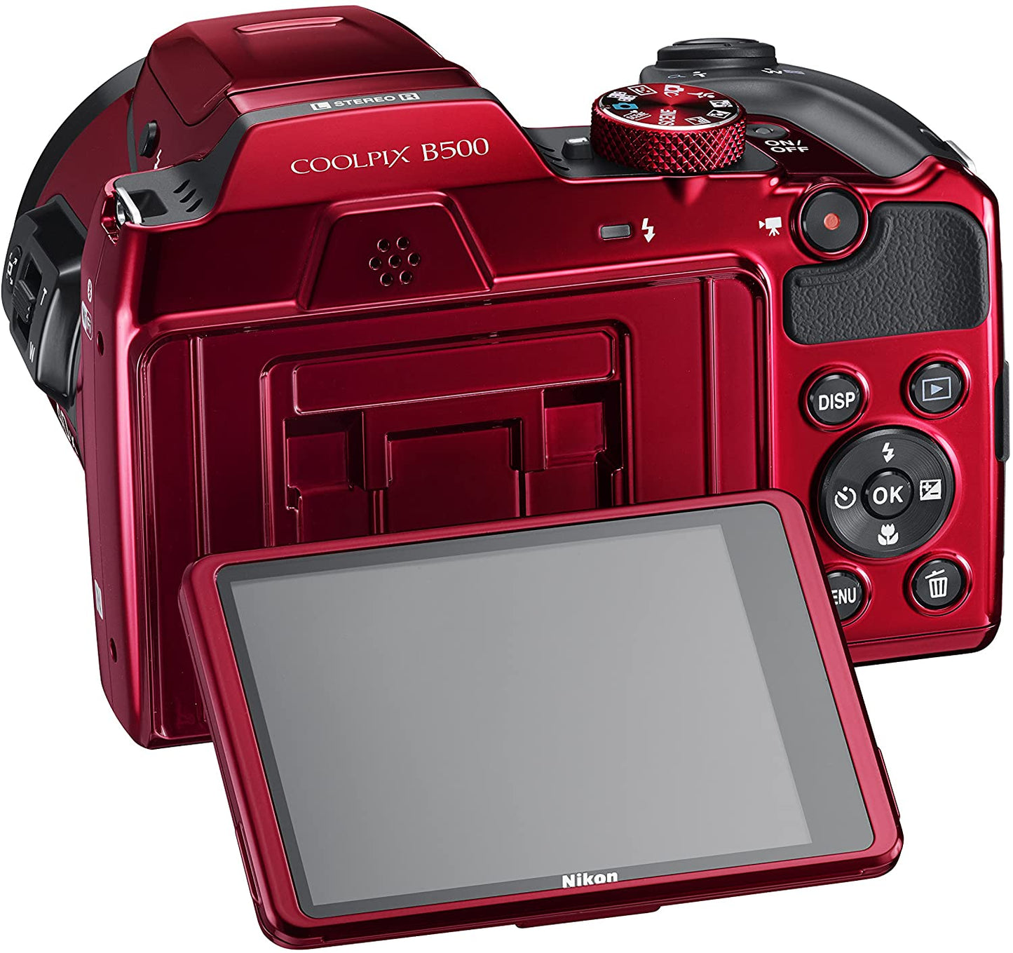 Nikon COOLPIX B500 Digital Camera (Red) - 15PC Accessory Bundle