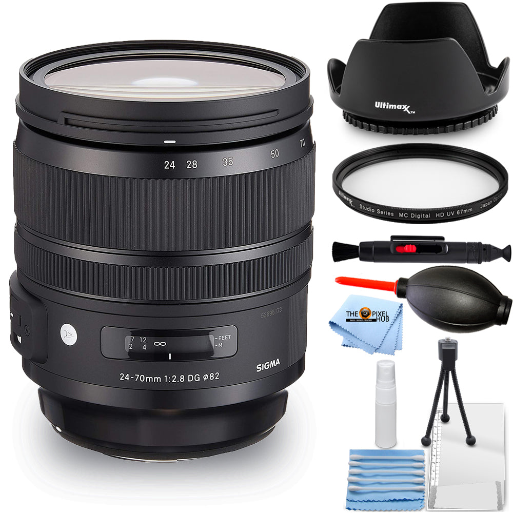 Objectif Sigma 24-70 mm f/2.8 DG OS HSM Art pour Canon EF – Ensemble UV essentiel