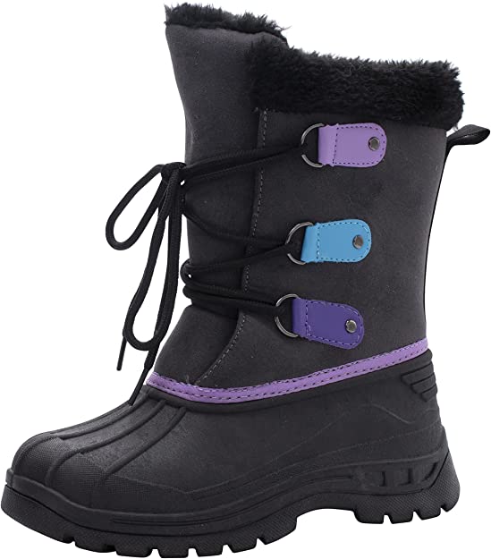 AQUAKIX Black Fur Snow Boots (J4)