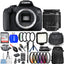Canon EOS 2000D / Rebel T7 with 18-55mm III Lens 64GB Extra Battery Flash Bundle Canon