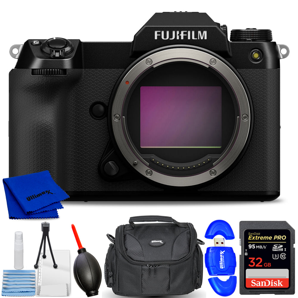 FUJIFILM GFX 100S II Medium Format Mirrorless Camera - 7PC Accessory Bundle