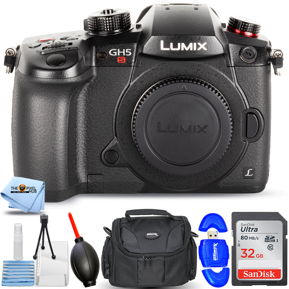 Panasonic Lumix DC-GH5S Mirrorless Micro 4/3 Digital Camera + 32GB Bundle Panasonic