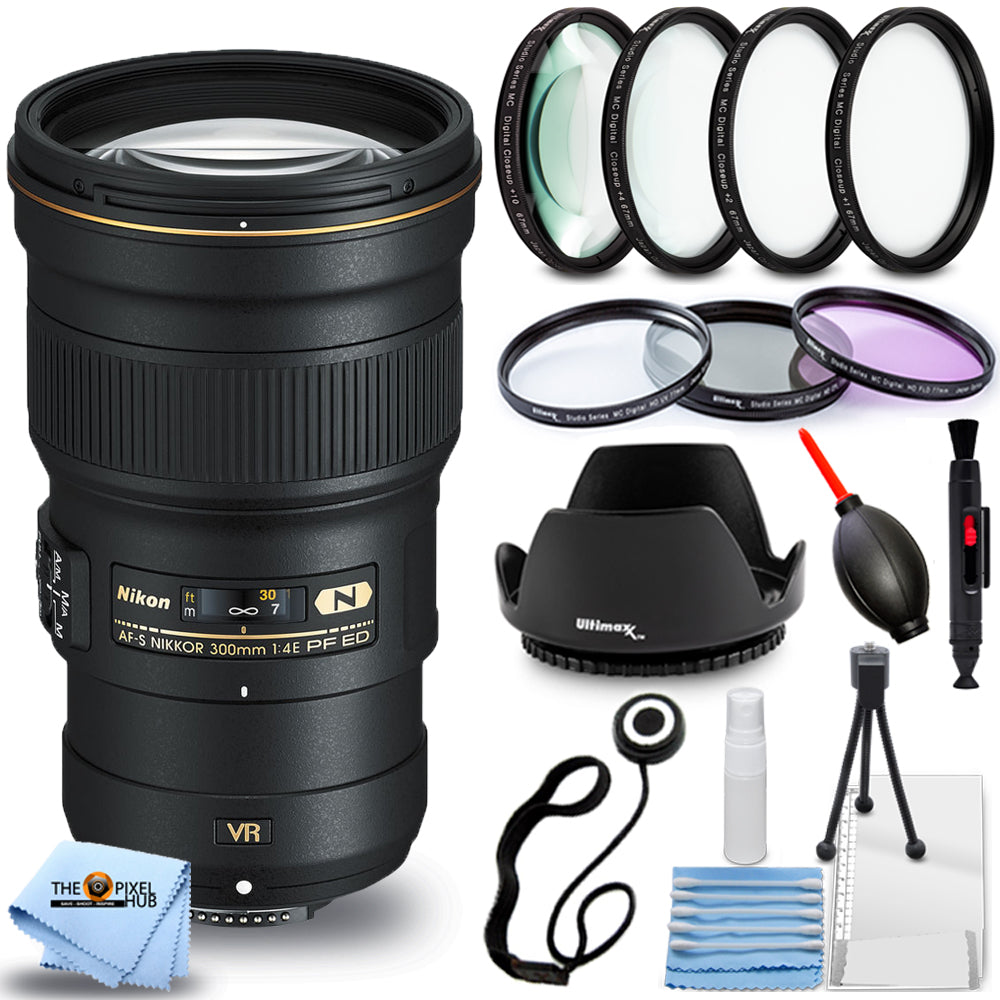 Nikon AF-S NIKKOR 300 mm f/4E PF ED VR Objectif + Objectifs Macro + Kit de Filtres