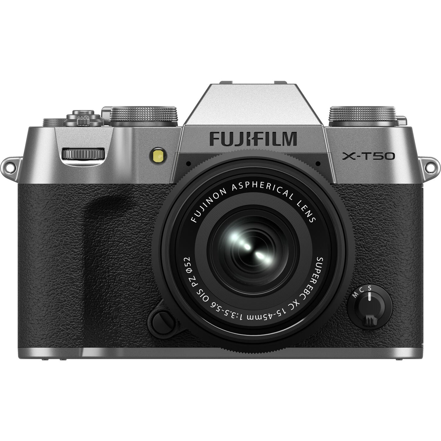 FUJIFILM X-T50 Mirrorless Camera w/ XC 15-45mm f/3.5-5.6 Lens (Silver) 10PC Kit