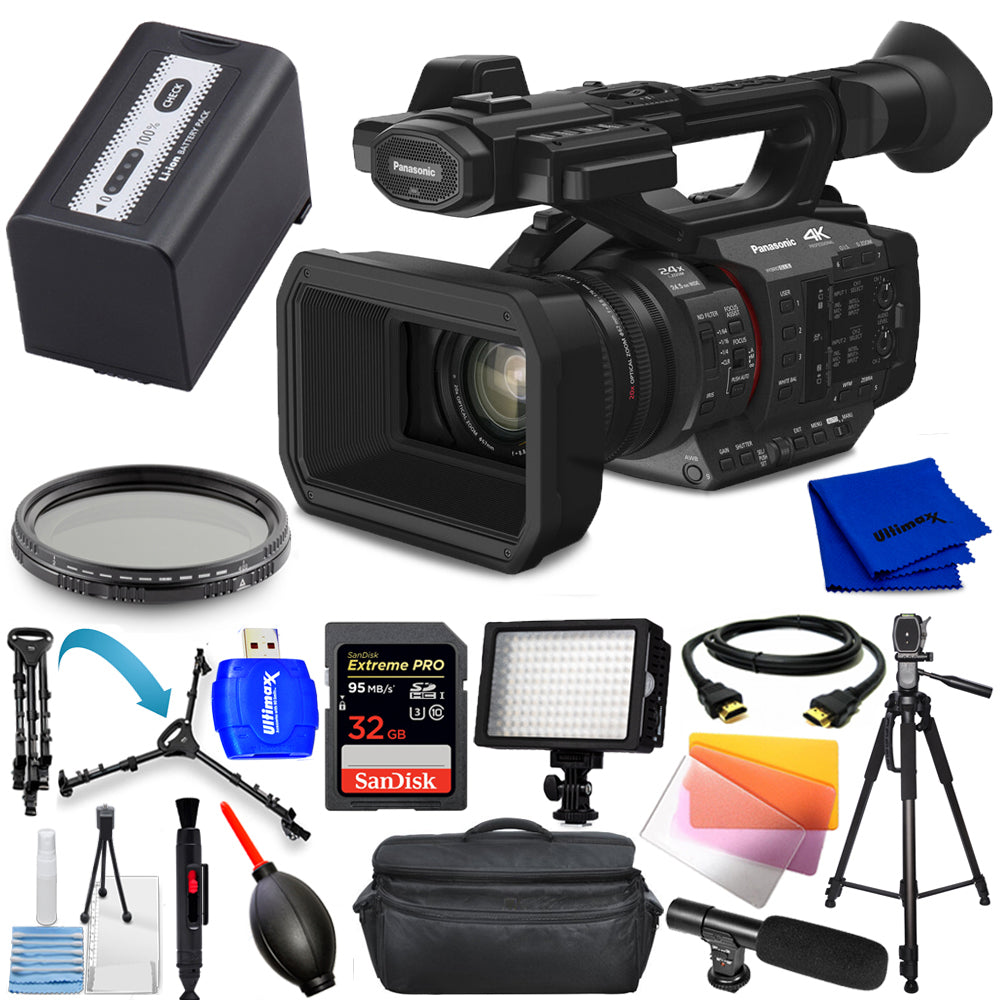 Panasonic HC-X2 4K Camcorder - 12PC Accessory Bundle