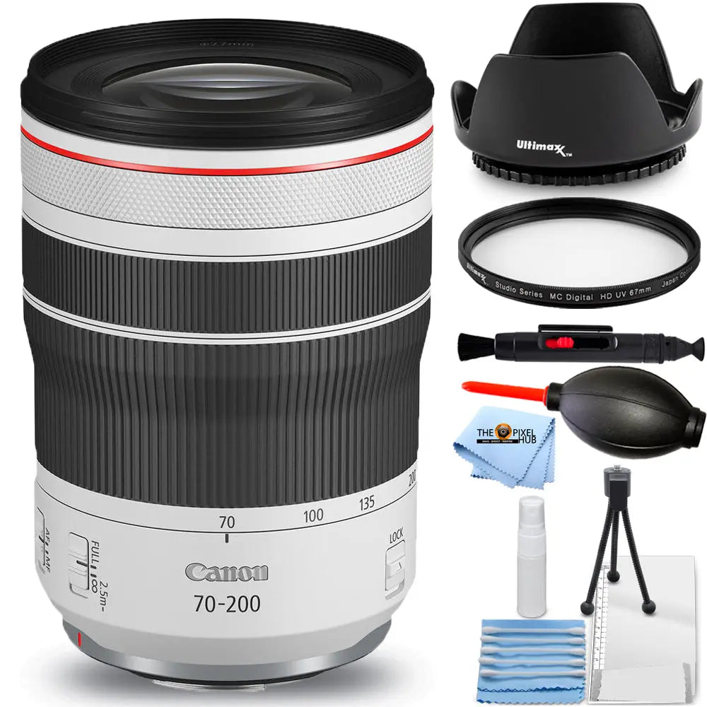 Canon RF 70-200mm f/4L IS USM Lens 4318C002 - 7PC Accessory Bundle Canon