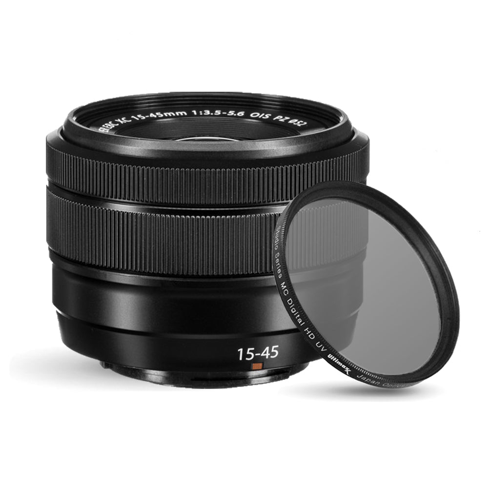 Fujifilm XC 15-45mm f/3.5-5.6 OIS PZ Lens (Black) Bundle 1