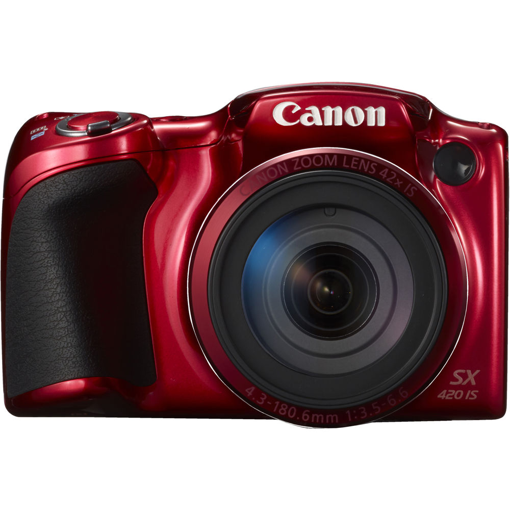 Canon PowerShot SX420 IS 20MP Digital Camera (Red) 1069C001 - 12PC Accessory Kit