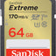 SanDisk 64GB Extreme UHS-I SDXC Memory Card - SDSDXV2-064G-GNCIN