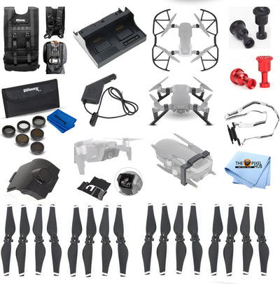 Kit d'accessoires DJI Mavic Air avec kit de filtre de gilet de transport, accessoires de moyeu de chargeur et plus