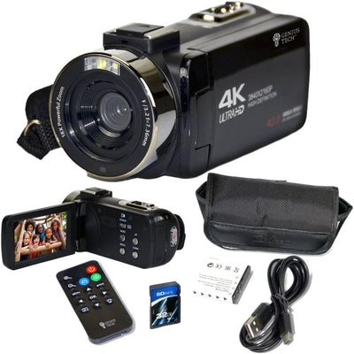 GeniusTech Digital 42MP Video Camera w/ 32GB SD Card, Remote, Case and USB Cable