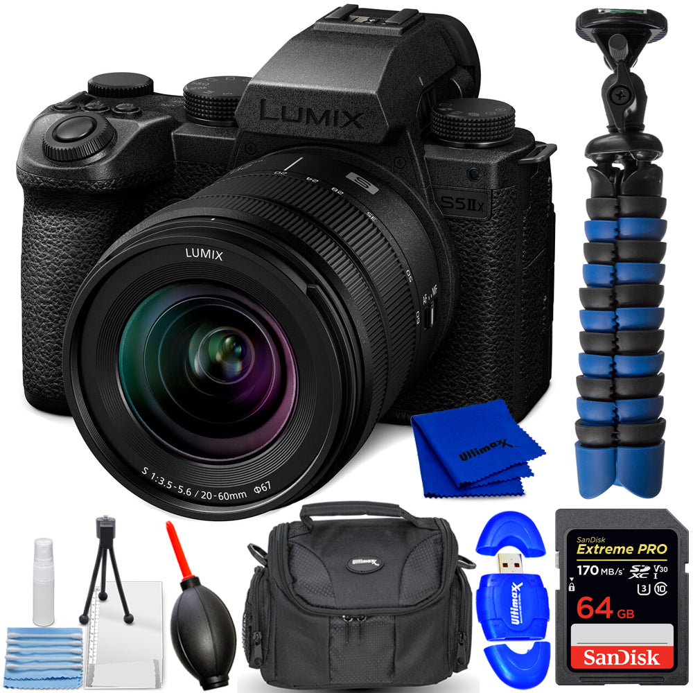 Panasonic Lumix S5 IIX Mirrorless Camera with 20-60mm Lens PPCKIT Bundle 1