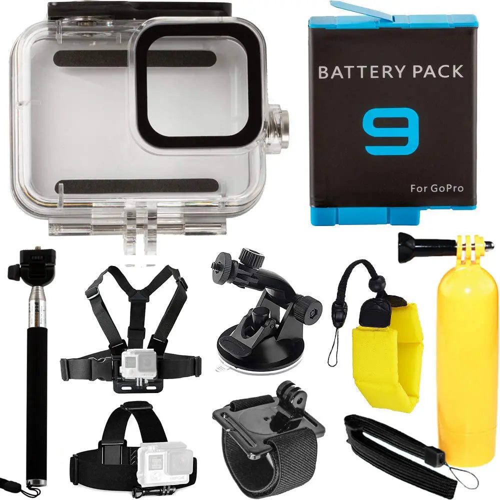 Ultimate Accessory Bundle for GoPro HERO 9 HERO 10 HERO 11 + EXT BATT + Housing Ultimaxx