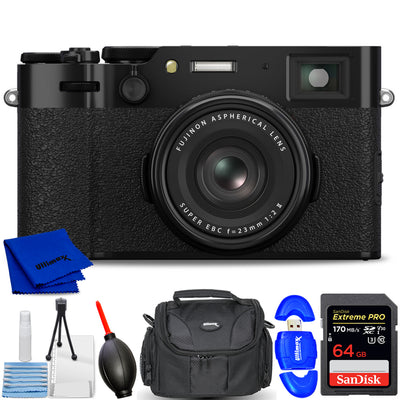 FUJIFILM X100VI Digital Camera (Black) 16821913 - 7PC Accessory Bundle