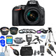 Nikon D5600 DSLR Camera with AF-P DX NIKKOR 18-55mm MEGA KIT with Charger + MORE Nikon