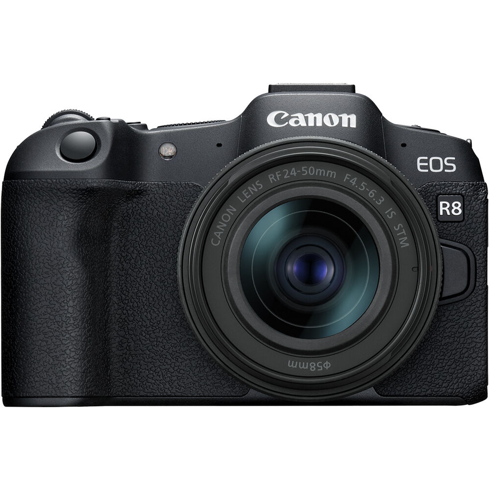 Appareil photo sans miroir Canon EOS R8 avec objectif RF 24-50 mm IS STM - Kit d'accessoires 7 pièces