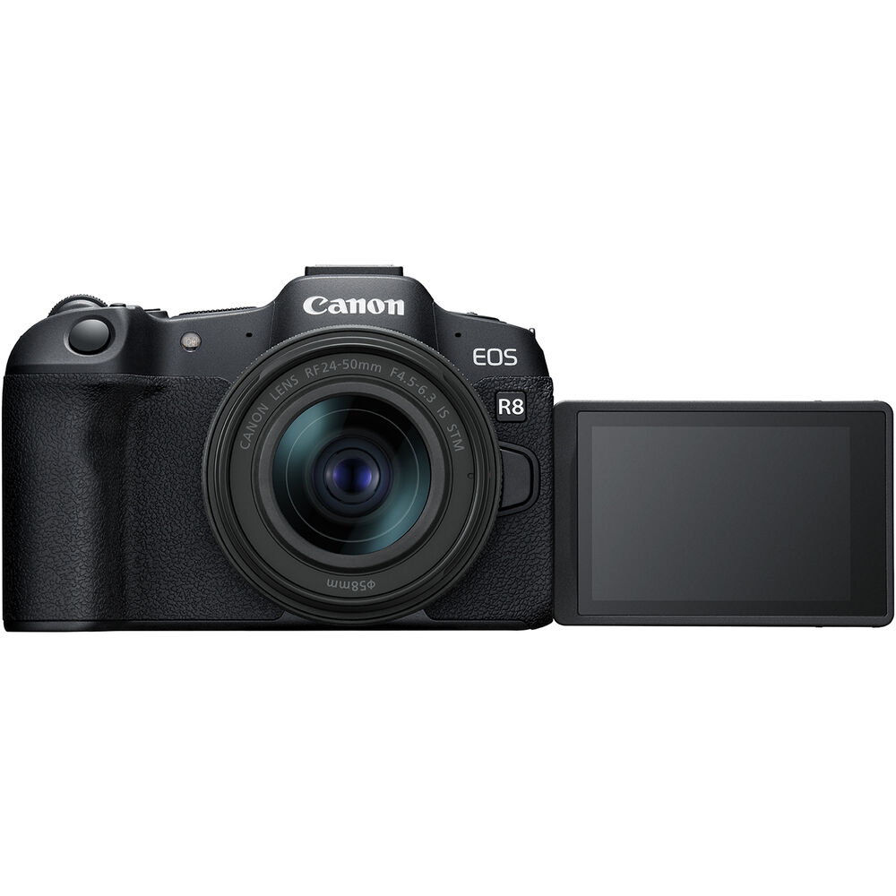 Appareil photo sans miroir Canon EOS R8 avec objectif RF 24-50 mm IS STM - Kit d'accessoires 7 pièces
