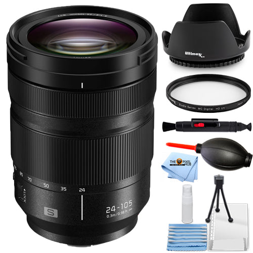 Panasonic Lumix S 24-105mm f/4 Macro O.I.S. Lens - OPEN BOX Bundle 2