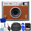 FUJIFILM INSTAX MINI EVO Hybrid Instant Camera (Brown) 16812534 - 7PC Bundle Fujifilm