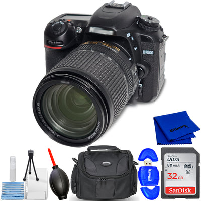 Appareil photo reflex numérique Nikon D7500 avec objectif 18-140 mm - Pack essentiel de 32 Go