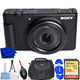 Sony ZV-1F Vlogging Camera (Black) ZV1F/B - 7PC Accessory Bundle Sony