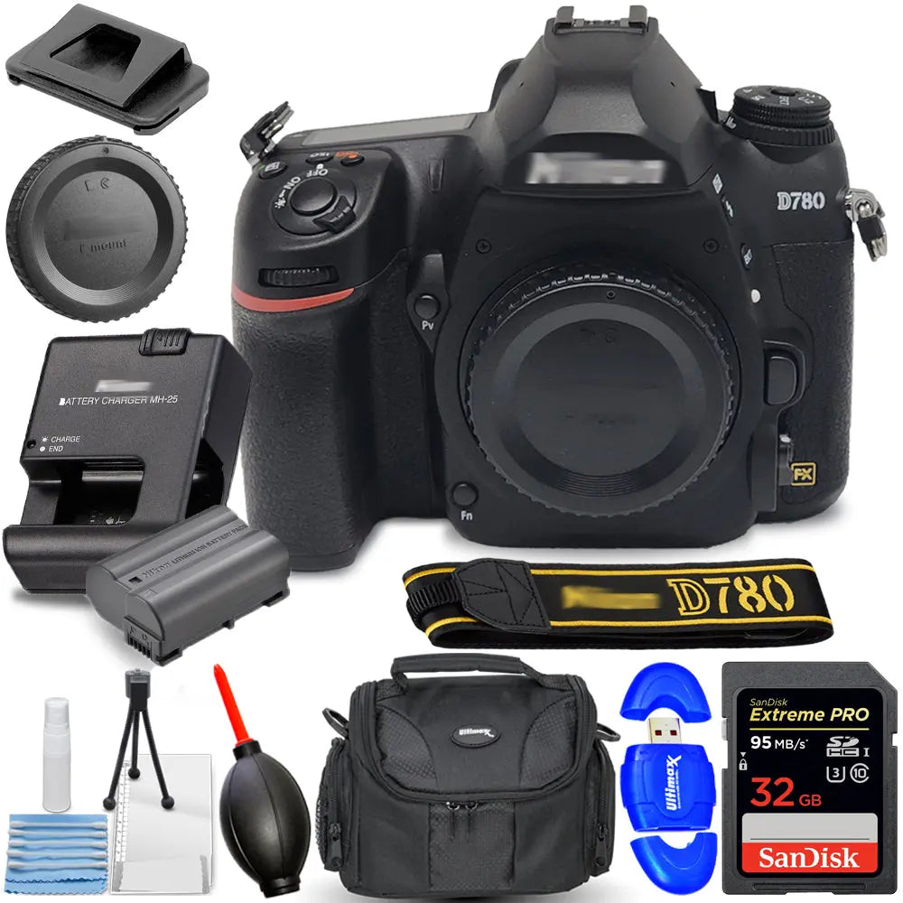Nikon D780 DSLR Camera 1618 (Body Only) - 7PC Accessory Bundle