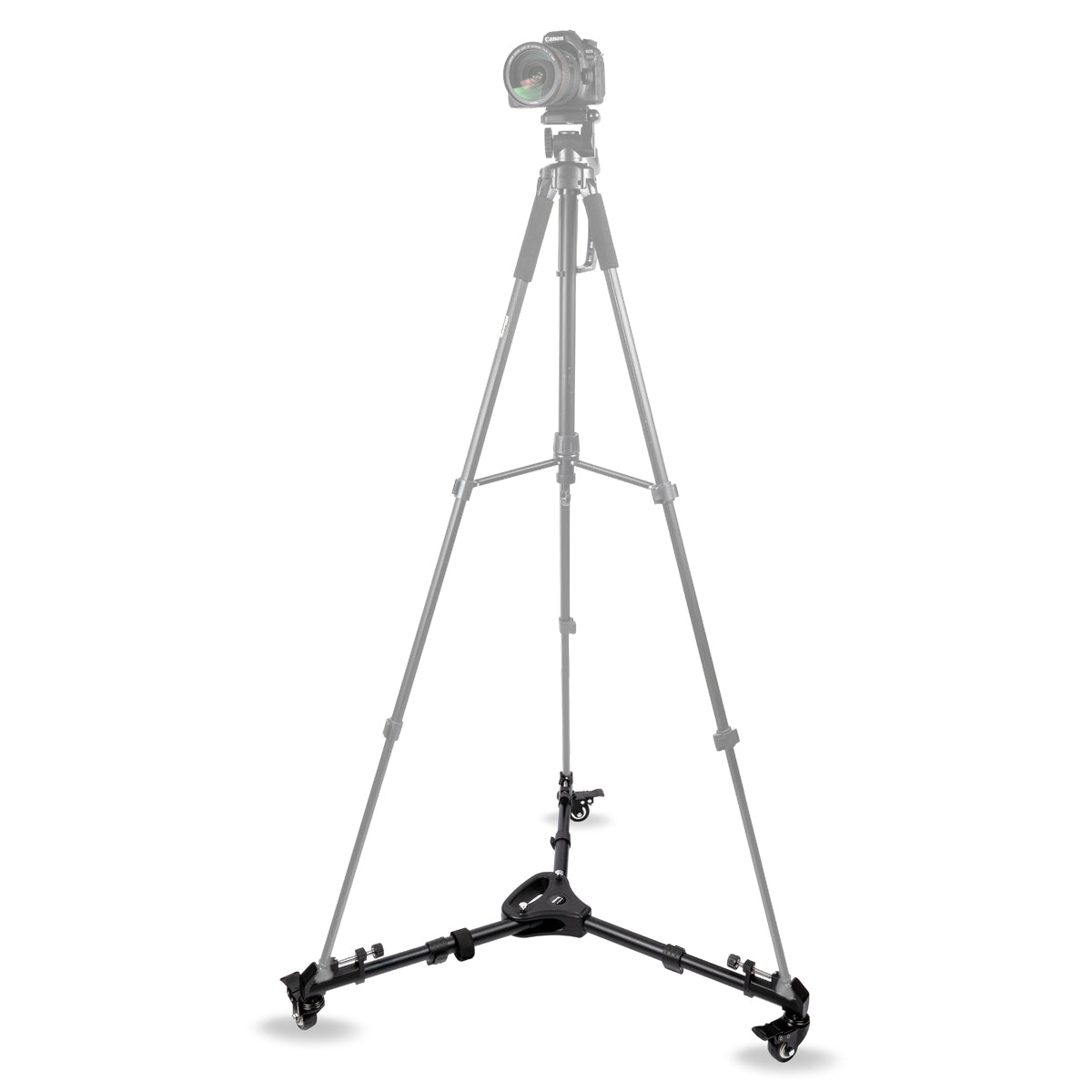 ULTIMAXX Professional Camera Tripod Dolly Folding Heavy Duty Wheels