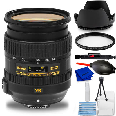Nikon AF-S NIKKOR 24-85 mm f3.5-4.5G ED VR Objectif 2204 – Lot de 7 accessoires