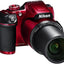 Nikon COOLPIX B500 Digital Camera (Red) - 15PC Accessory Bundle