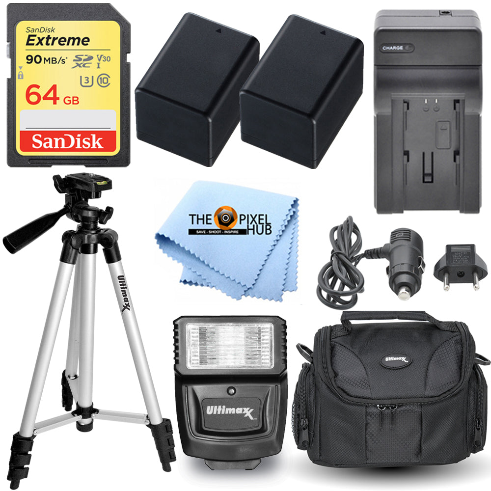 Ensemble d'accessoires essentiels pour Canon VIXIA HF R800 R80 R82 R50 R52 R400 R40 M52