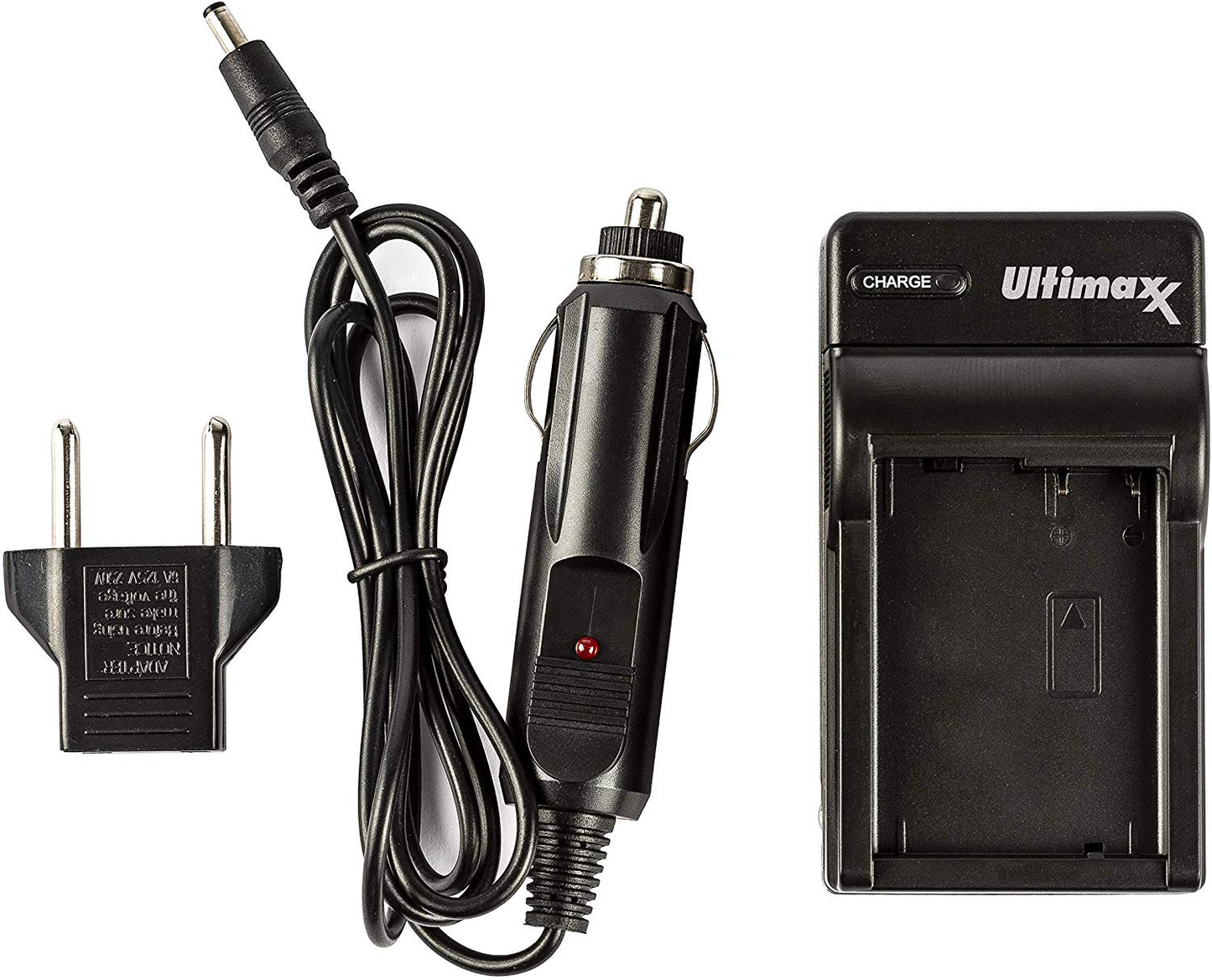 ULTIMAXX Travel Charger + 2x Replacement Battery for Canon LPE10 1600mah