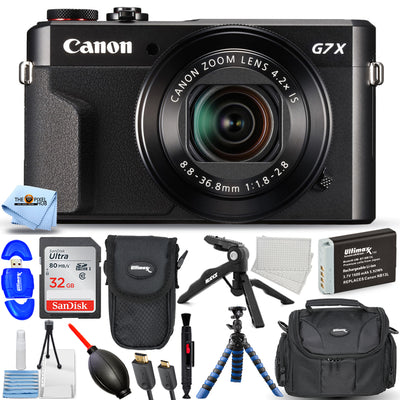 Appareil photo numérique Canon PowerShot G7 X Mark II + BATTERIE EXT + 32 Go + Trépied